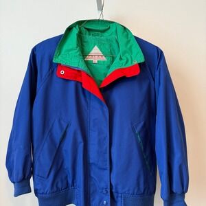 VTG Pacer Men's sz L Colorblock 80s/90s Jacket Blue Red Green Zip Front Athletic